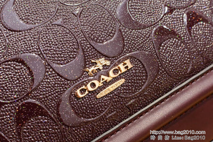 COACH蔻馳 海外代購品質 55450 專櫃最火爆款 小貝殼包 經典壓紋配色拼接  Chz1109
